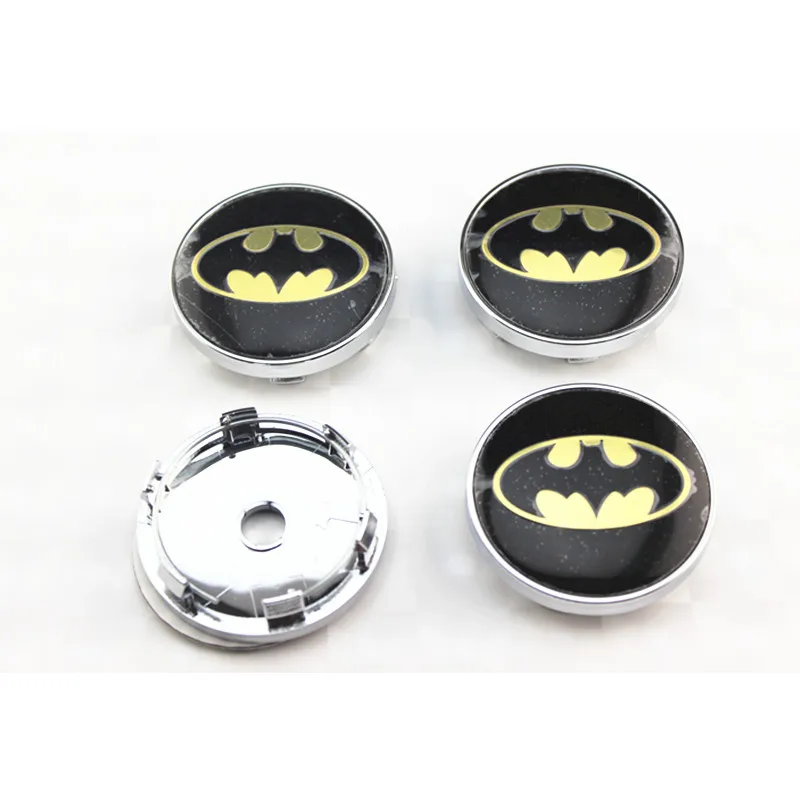 4pcs 60mm Car Emblem Badge Sticker Wheel Hub Caps Centre Rim decals Cover spider BAT Batman For VW Golf POLO Focus Cruze Opel | Автомобили