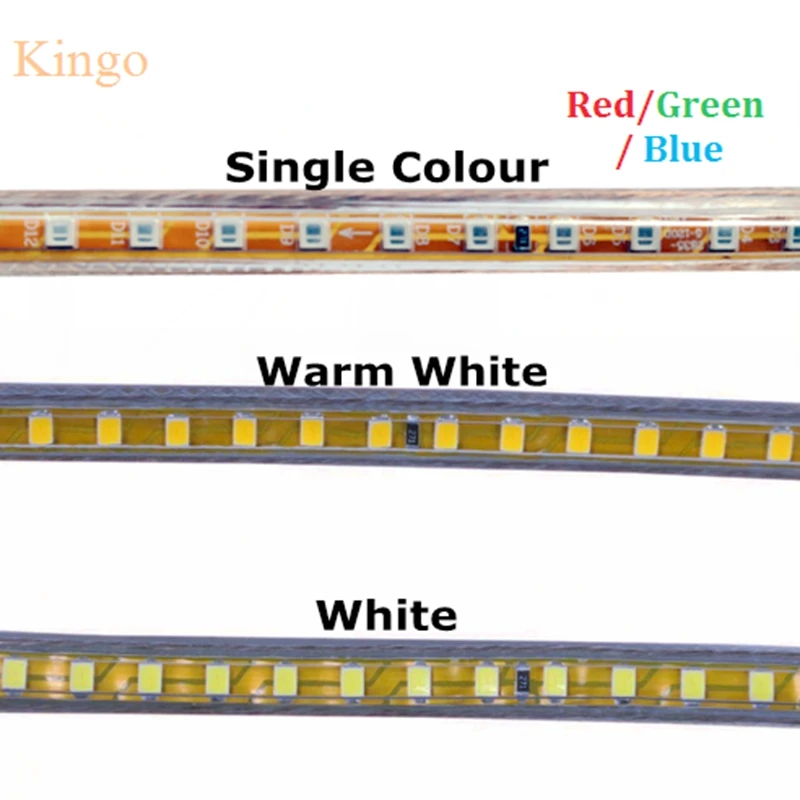 DHL 100 м/рулон 220 В Светодиодная лента 2835 3528 SMD 120 светодиодов/м веревка Водонепроницаемая IP67 ярче чем 3014 5630