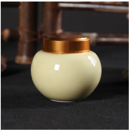 Качественный резервуар для хранения Celadon, мини чайник, удобный дорожный заварочный чайник, керамический маленький заварочный чайник, упаковочная коробка для чая - Цвет: A