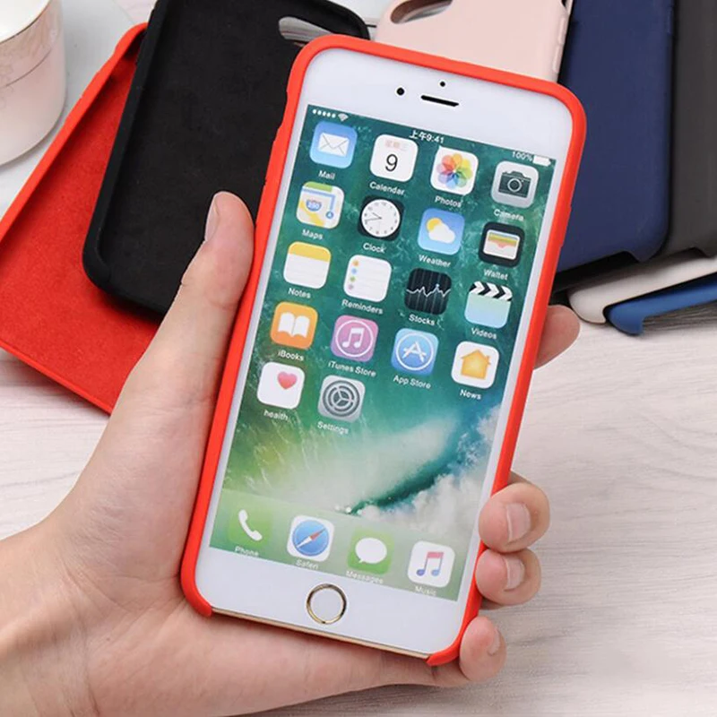 Konsmart жидкий силиконовый чехол для телефона для Apple iPhone X XR XS Max 6 6s 7 8 Plus противоударный мягкий ТПУ простой чехол
