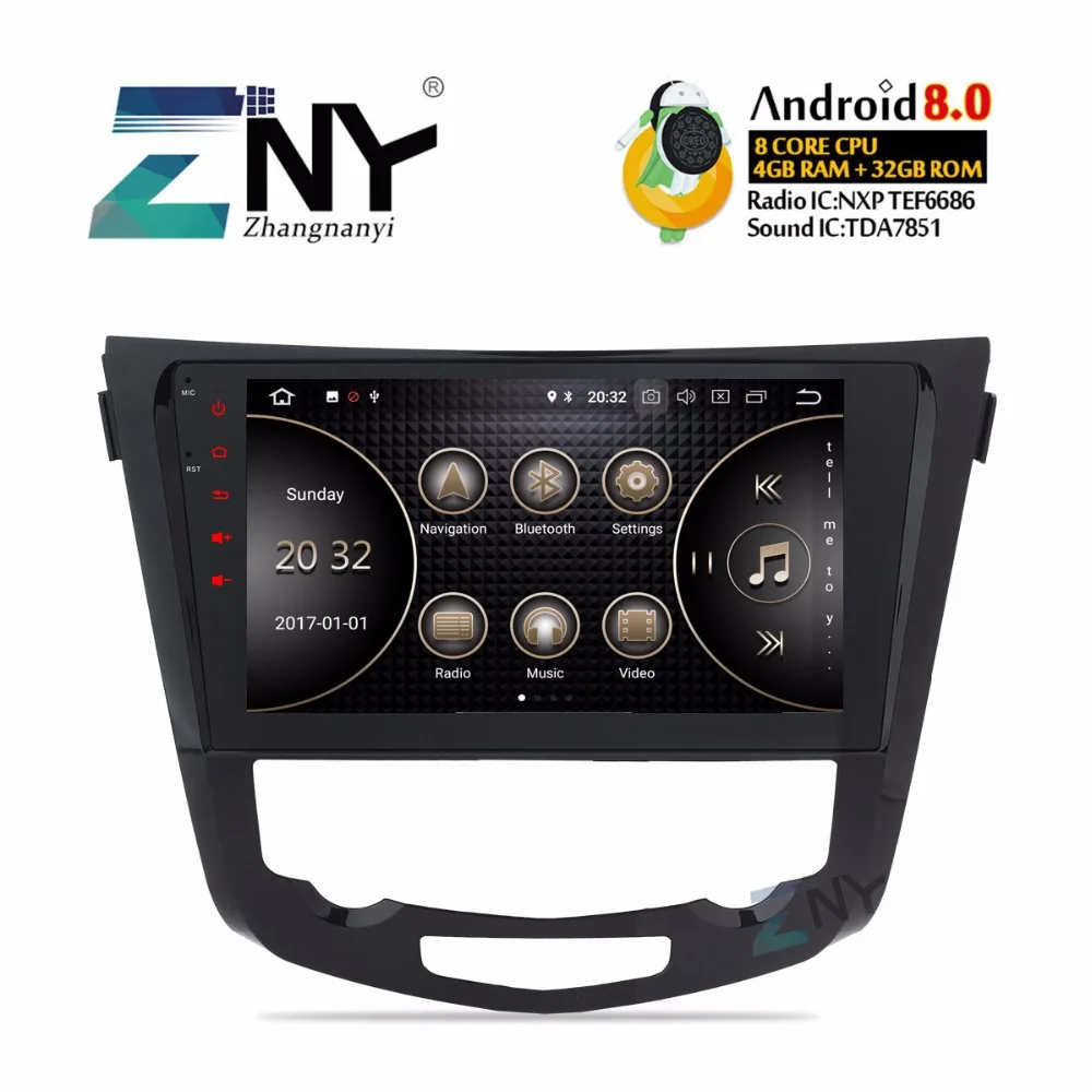 2017 "Android 8 0 стерео 2 Din автомобиля радио для Nissan Qashqai X Trail 2014 2015 2016 10 1 Мультимедиа gps
