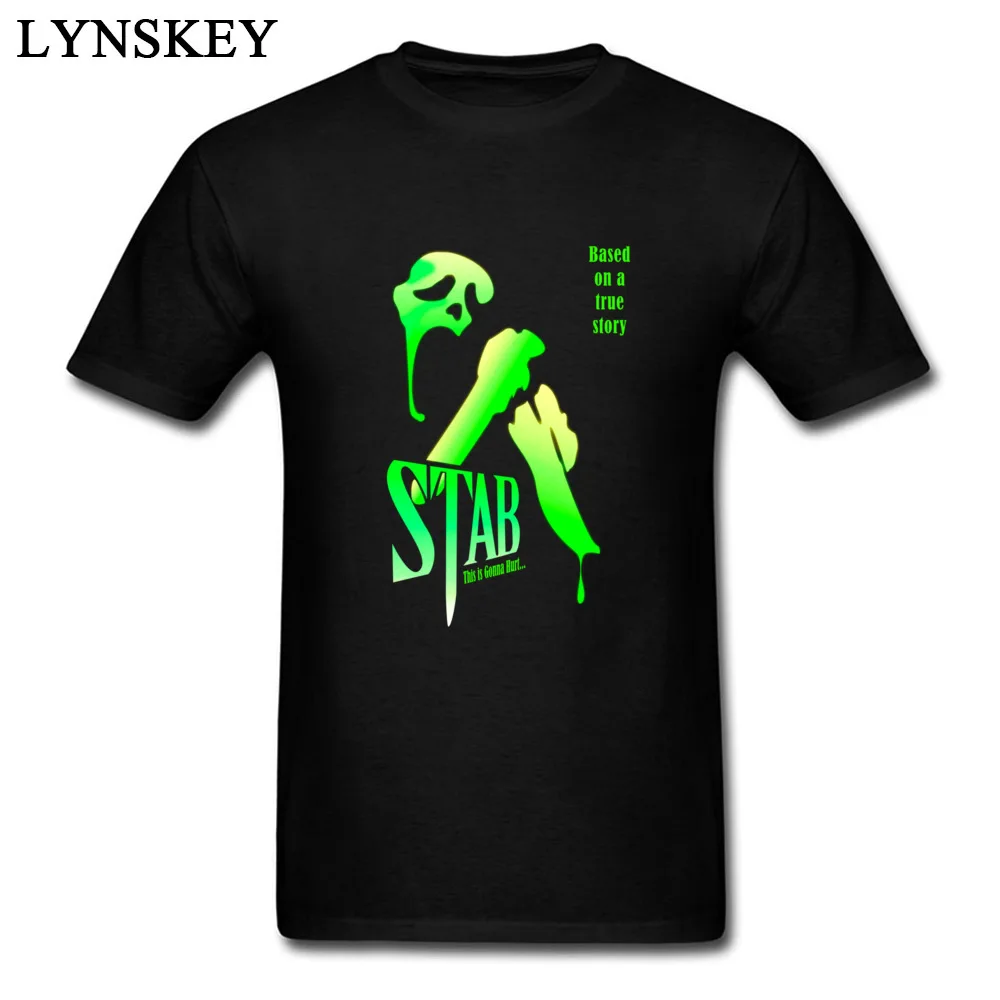 

Horror Film T-Shirts For Men Fashion 100% Cotton Mens Tops T Shirt Stab Scream Movie Skull 3D Print Cool T Shirts