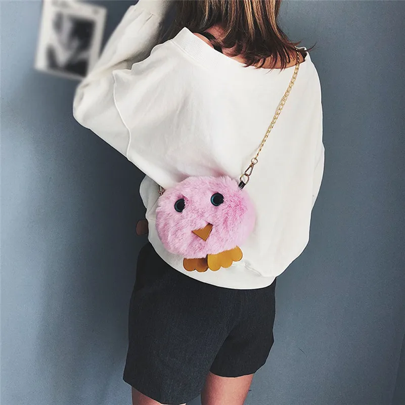 Children Plush backpack Fashion Chicken Cartoon Messenger sac a dos enfant kawaii girls student plush Gift E1 | Игрушки и хобби