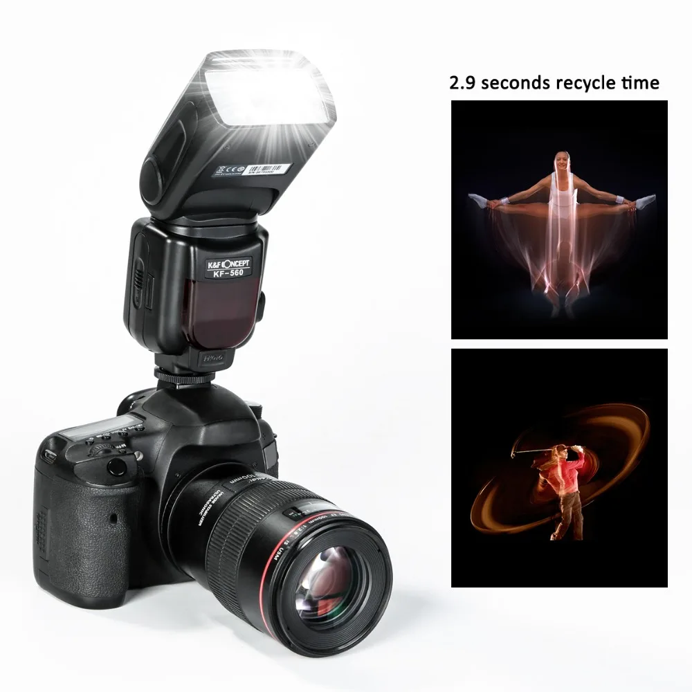 Новая KF-560 камера Speedlite Фонарик поддерживает ручное управление несколько режимов