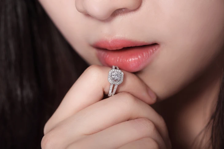 ZOCAI Новое поступление натуральный бриллиант 0,82 CT F-G/VS сертифицированное обручальное кольцо с бриллиантом хорошее ювелирное изделие W04973