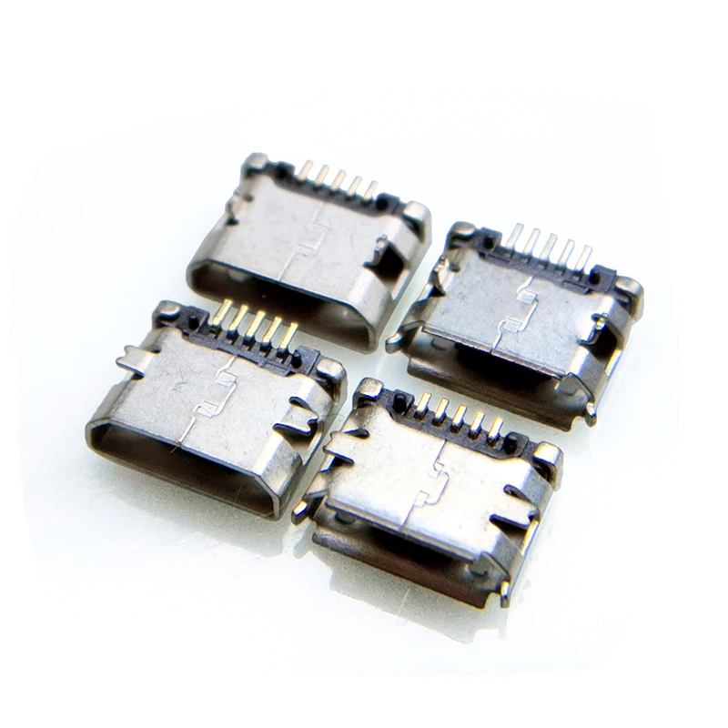20 шт./партия Micro USB 5 Pin 30V 1.5A разъемы Женский Плоский порт терминал Джек хвост розетка электрическая вилка сварочная проволока адаптер
