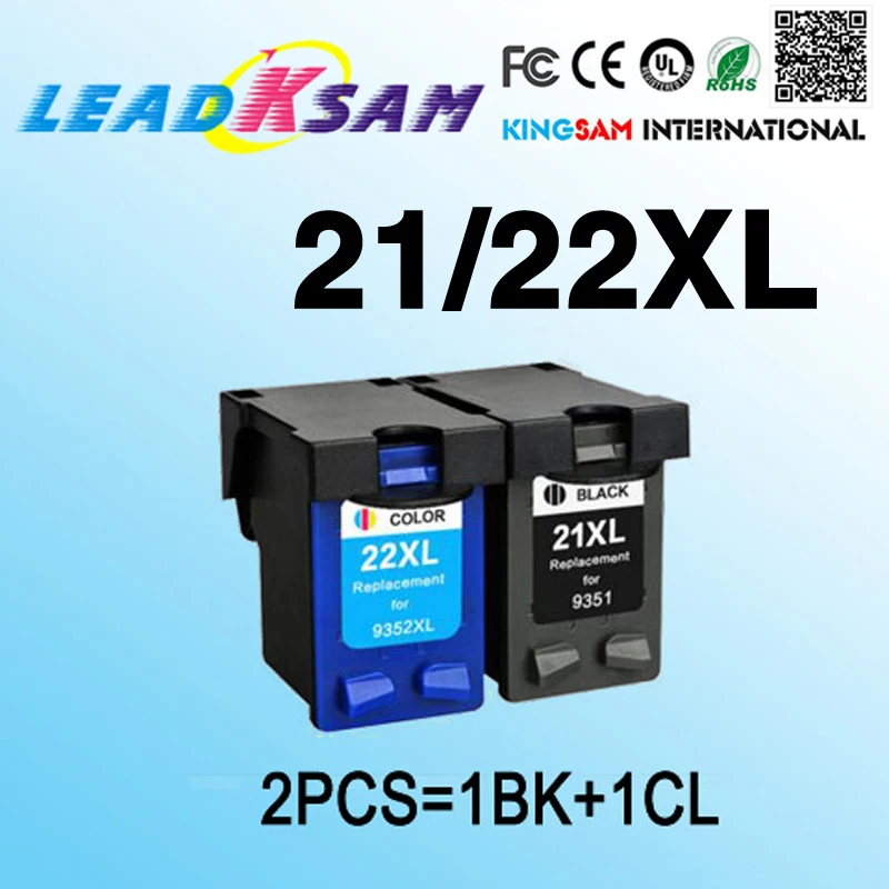 2x compatible for hp21 21xl Ink Cartridges 21 22 Deskjet 3915 3920 D1530 D1320 D1311 D1455 F2100 F2280 F4180 | Компьютеры и офис