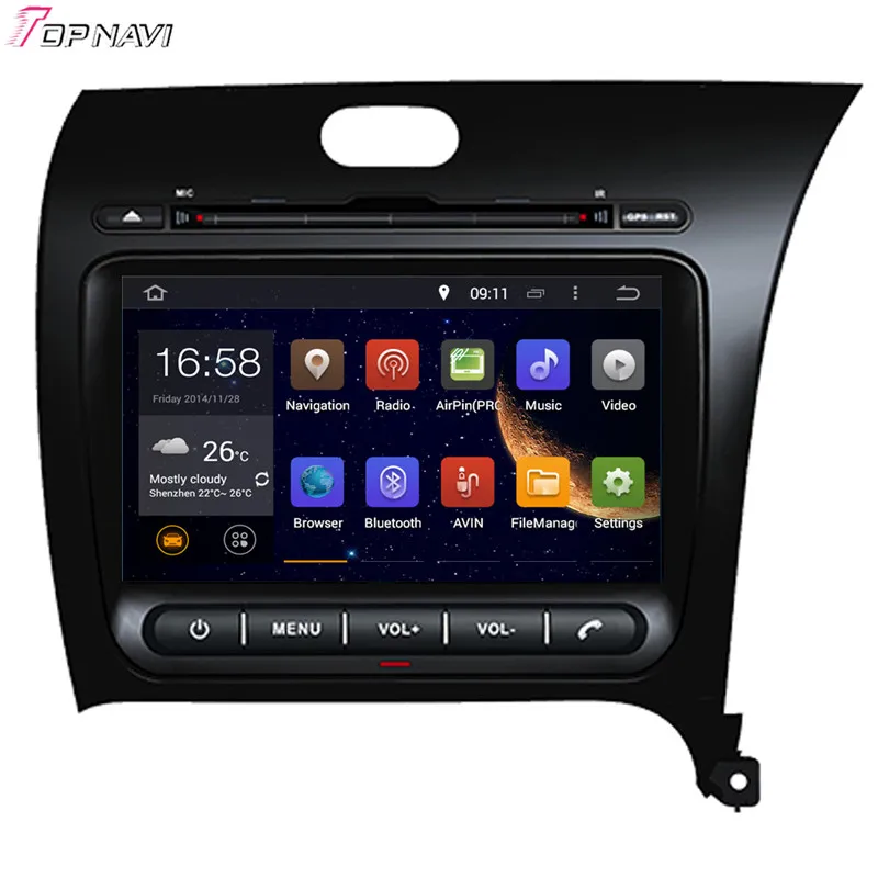

TOPNAVI 8'' Octa Core 4GB RAM Android 6.0 Car Radio Stereo GPS for KIA CERATO/K3/FORTE RHD 2013- Multimedia Video