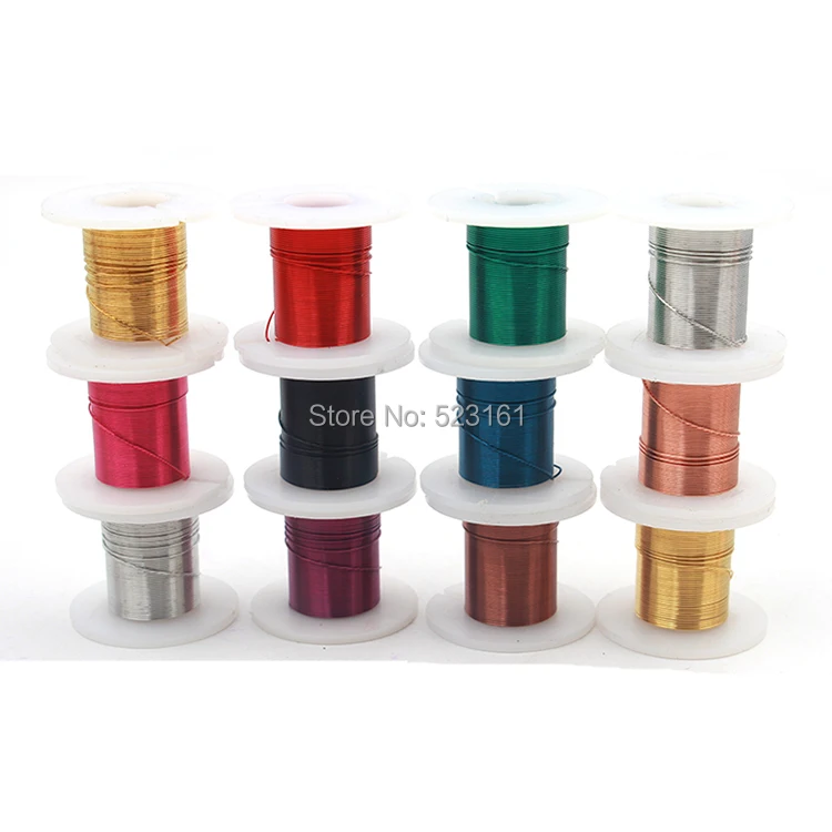 Медная проволока для бисероплетения 0 3 мм 2 75 м/рулон (2 м * 12)|wire spool|beading wiredead soft wire |