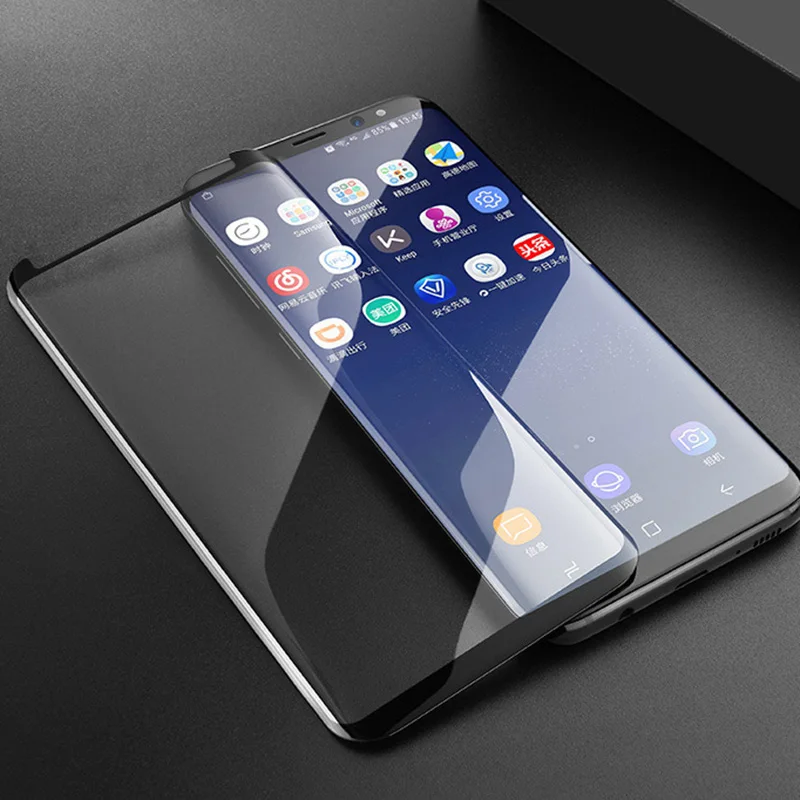 EXUNTON 3D матовое закаленное стекло для samsung Galaxy Note 9 матовый чехол с защитной пленкой