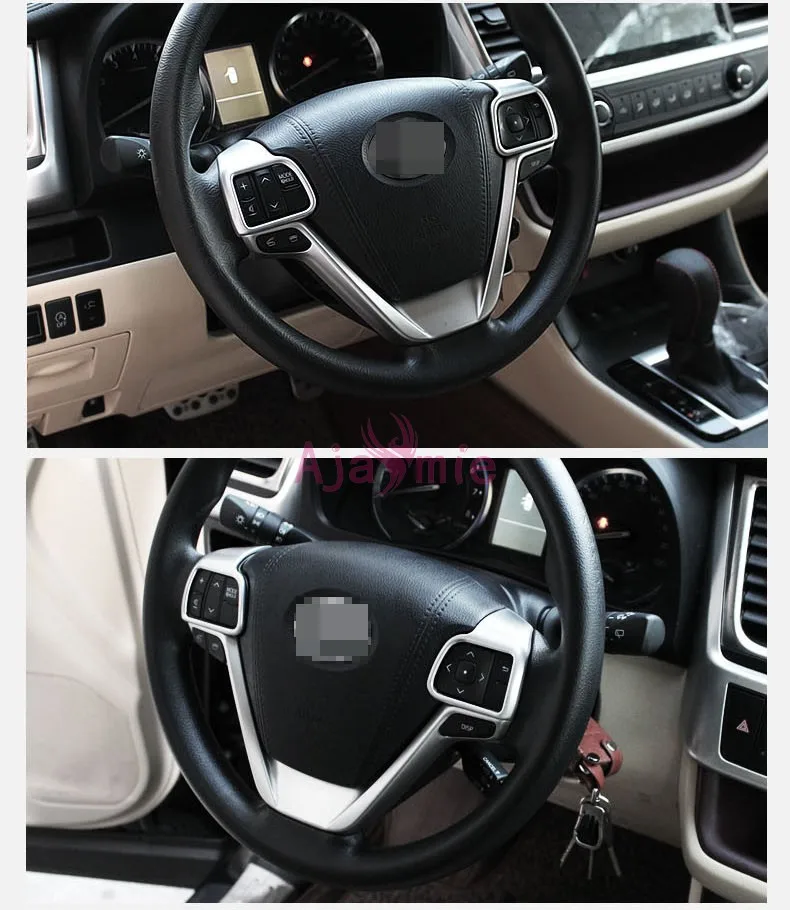 Хромированная Автомобильная накладка на руль для салона автомобиля 2015 2018