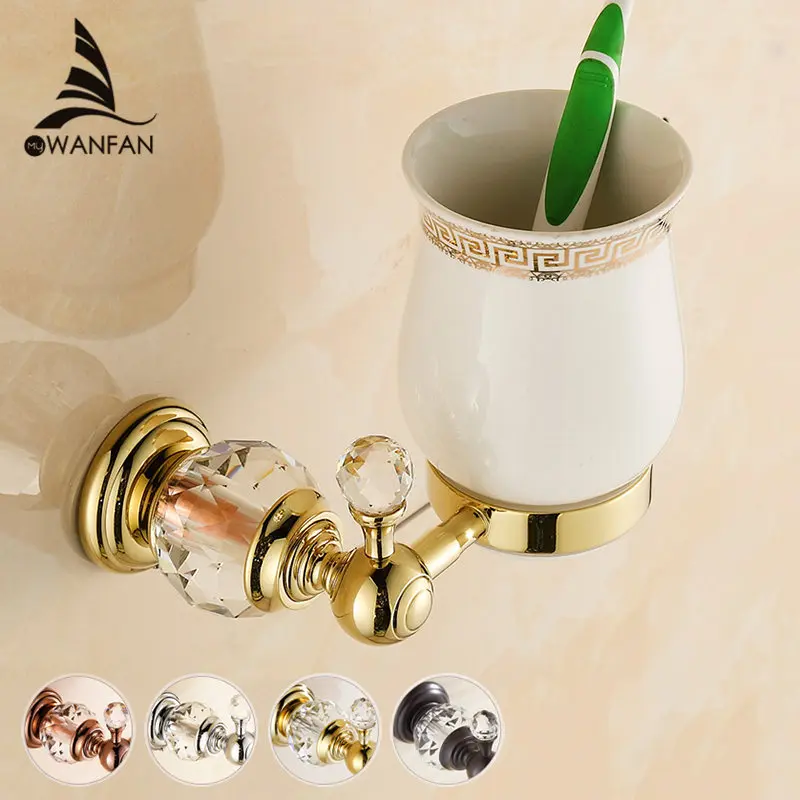 Роскошные Настенные Аксессуары для ванной комнаты|tumbler holder|brass toothbrush holderwall mount cup