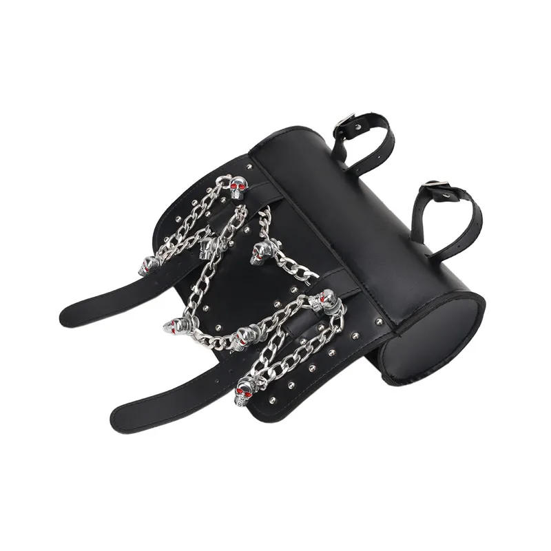 Для Универсальный мотоцикл Roll Barrel Bag Сумы хранения сумке Хвост сумка череп