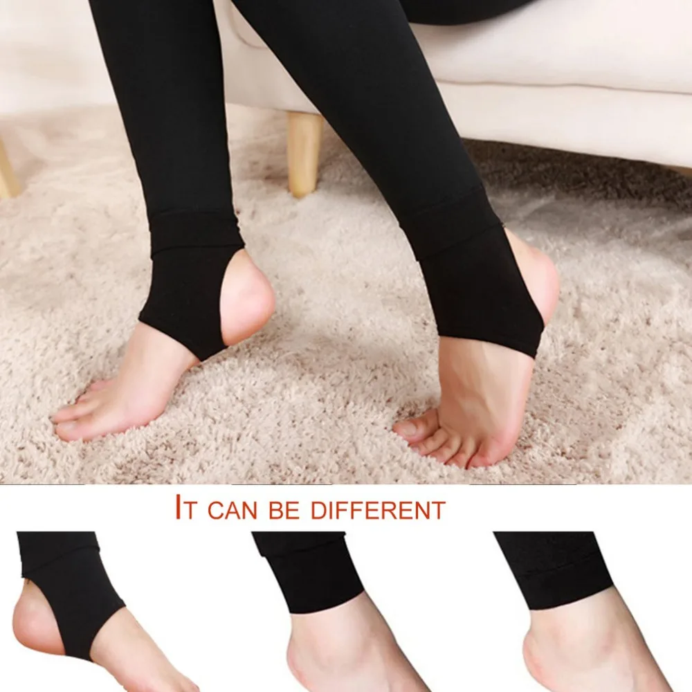 

Winter Women Thick Velvet Leggings Uterus Warming & Knee Pads & Keeping Hip Lifting & Feet Heel Design High Elasticity Leggings