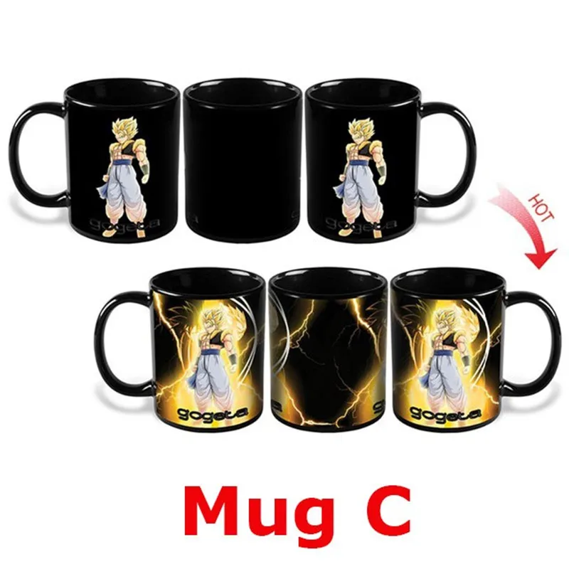 New Drinkware Dragon Ball Z Cup SON Goku Color Changing Heat Reactive Ceramic Mugs Super Saiyan Milk Coffee Taza Gogeta Gift | Дом и сад