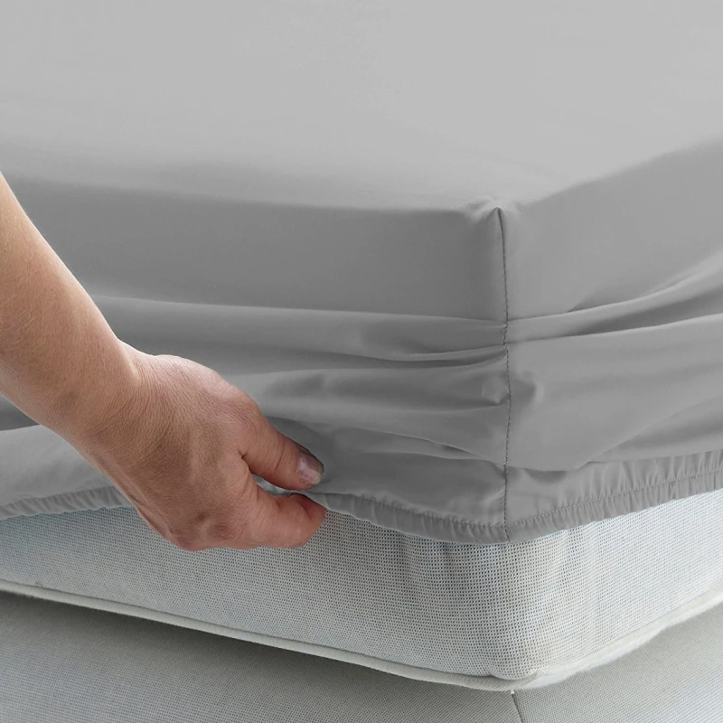 

Solid Bed Sheet Fitted Sheet With Elastic Band Plain Bedding King Queen Size Bed Mattress Cover Bedsheet RussiaSize 160x200cm