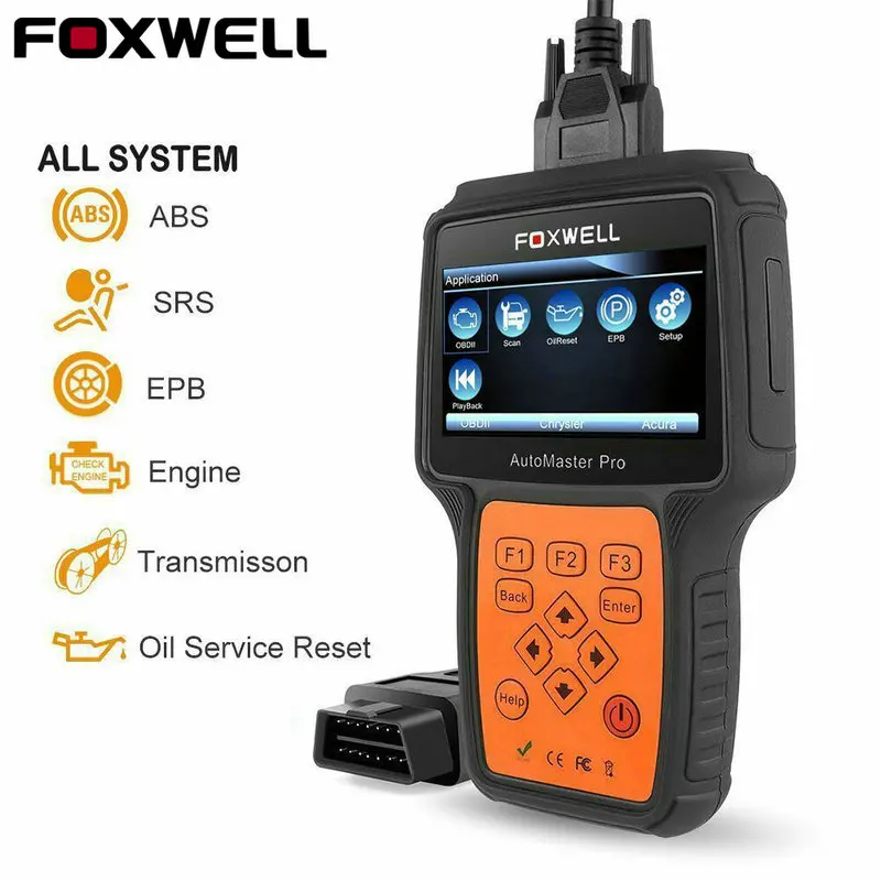 Фото Foxwell NT624 Pro OBD2 сканер кода все Системы OBDII двигателя ABS SRS передачи жизни бесплатное