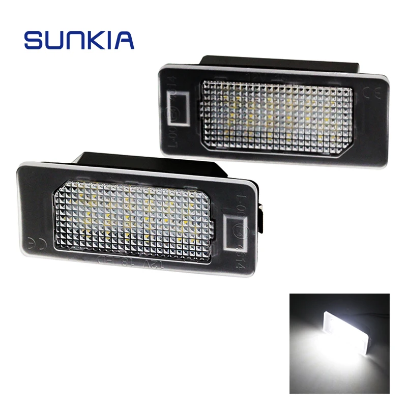 SUNKIA 2 шт./компл. светодиодная подсветка номерного знака для BMW E39 E60 E61 E70 E82 E90 E92 24SMD
