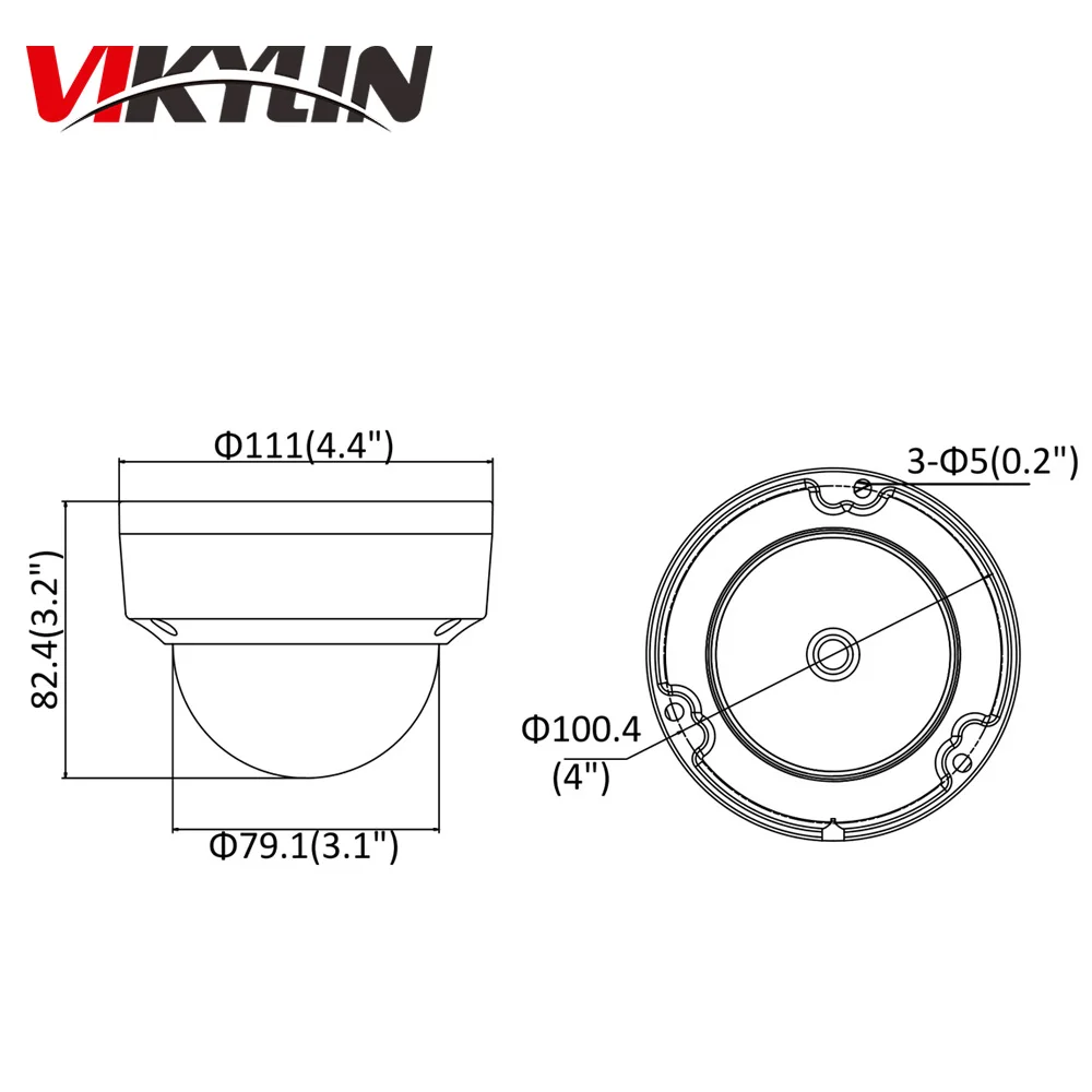 Vikylin 4MP ИК фиксированная круглые инфракрасные сетевые Камера bulit в SD слотом для