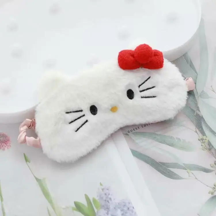 Sanrio, Hello Kitty My Melody Cinnamoroll Badtz-maru маленькая двойная звезда Pom Purin мультфильм Плюшевые затенения патч сна тени для век