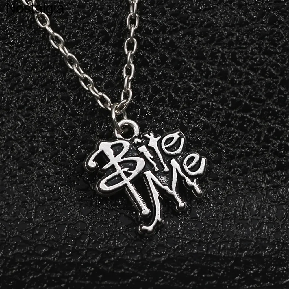 Ностальгия кусает меня Дневники вампира сообщение слово Шарм ожерелье Goth