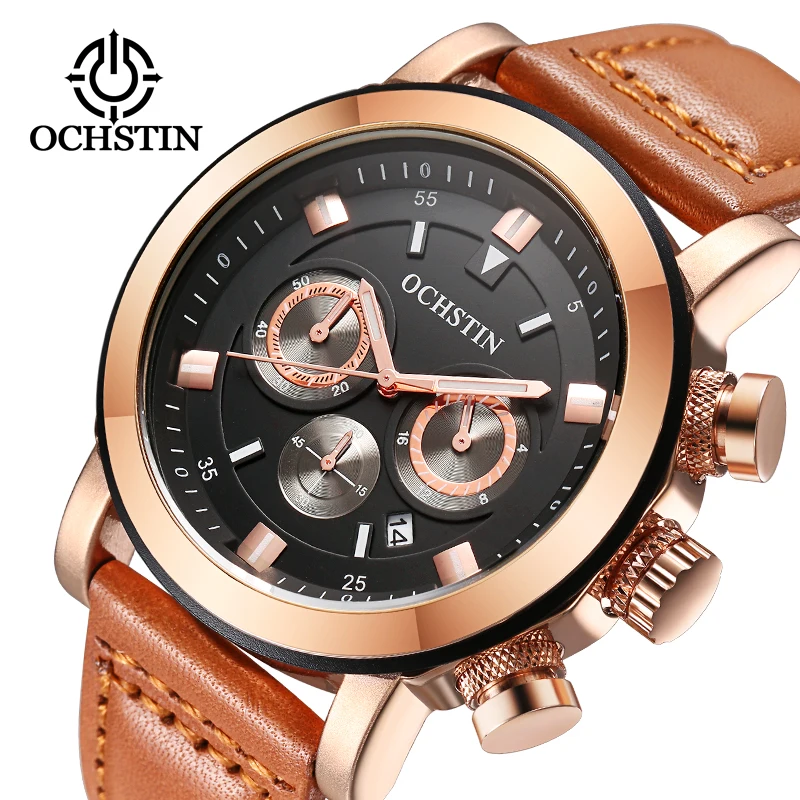 

OCHSTIN Fashion Military Chronograph Mens Watches Top Luxury Brand Males Quartz Clock relogio masculino Men's Business Watch