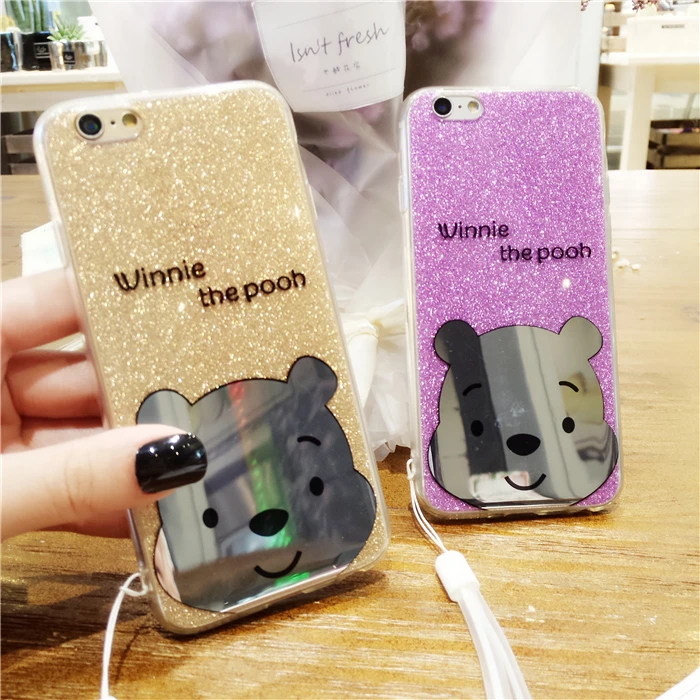 Корея телефон защитной оболочки медведь милый зеркало для iphone7 case 6s apple6plus &quotвсе