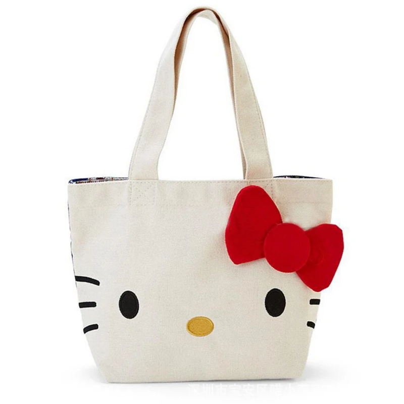 Повседневные сумки с ручками hello kitty сумка бантом и рисунком кошки спереди белый