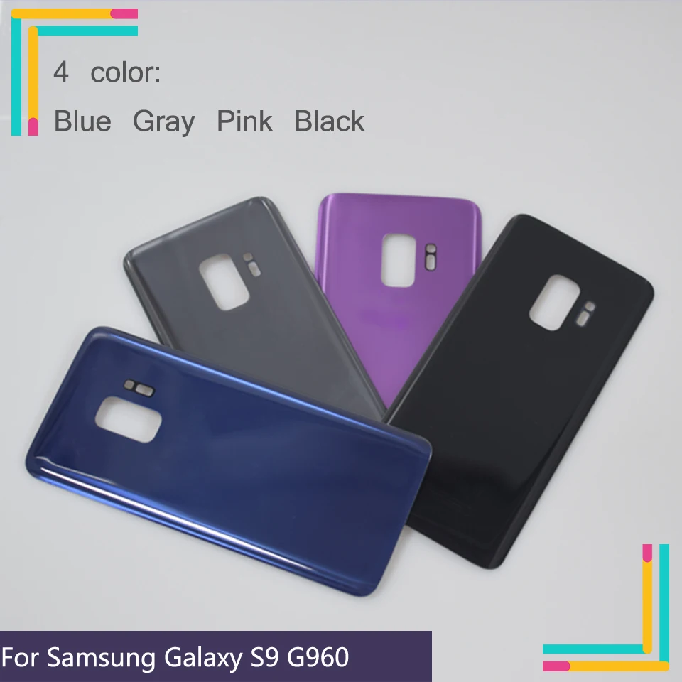 10 шт \ Лот корпус для samsung Galaxy S9 + Plus Задняя стеклянная батарея чехол G960 G960F G965