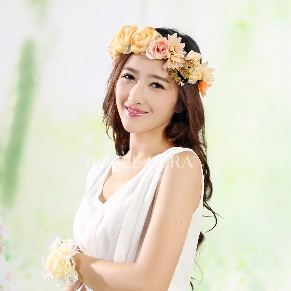

Decoration Artificial Peony Silk Flowers Christmas Garland plastic frame for children girls 1117E