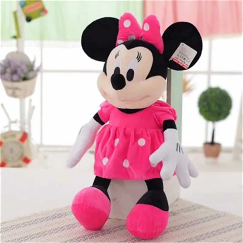 Pink Minnie 30 см Микки Маус Минни Дональд Дак Дейзи плюшевые игрушки милый Гуфи собака Плуто Собака Kawaii мягкие игрушки Детский подарок - Цвет: Pink Minnie