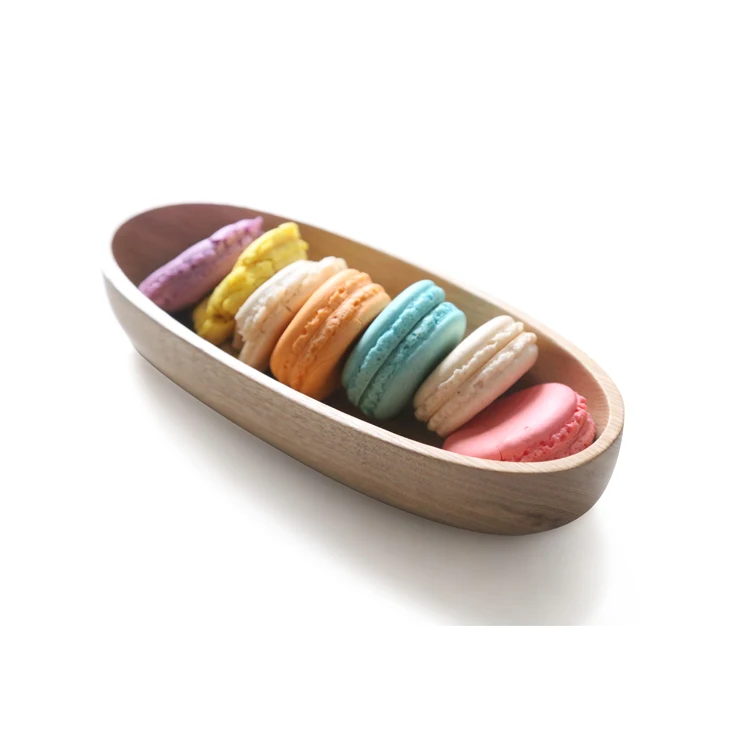 Японская тарелка из натурального дерева овальная для суши бука десертная ужина