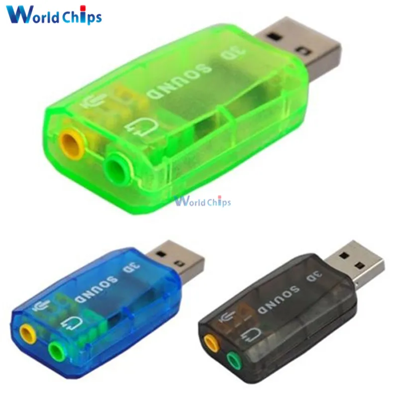 Чипсет CM108 USB 2 0 в 3D адаптер для звуковой карты виртуальная Звуковая дорожка 5 1 CH |