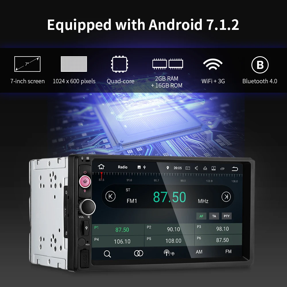 ZEEPIN WE7098 в автомобильный мультимедийный плеер блок 7 дюймовый 1024x600 видео gps