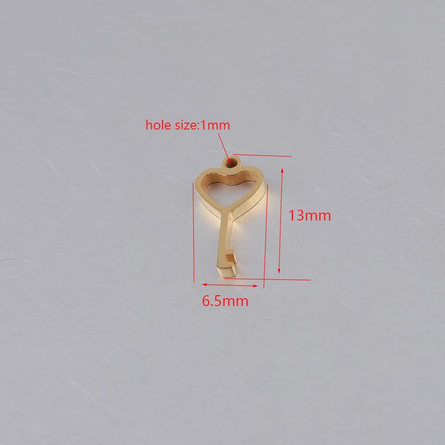 Fnixtar Mirror Polished Stainless Steel 9*12mm Love Heart Lock Pendant Key Charm 6.5*13mm DIY Neckalce 20piece/lot | Украшения и