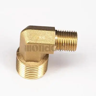 Лот 2 латунь колено соединитель муфта 90 град 1/2 &quotBSP папа до 3/8&quot BSP папа|elbow