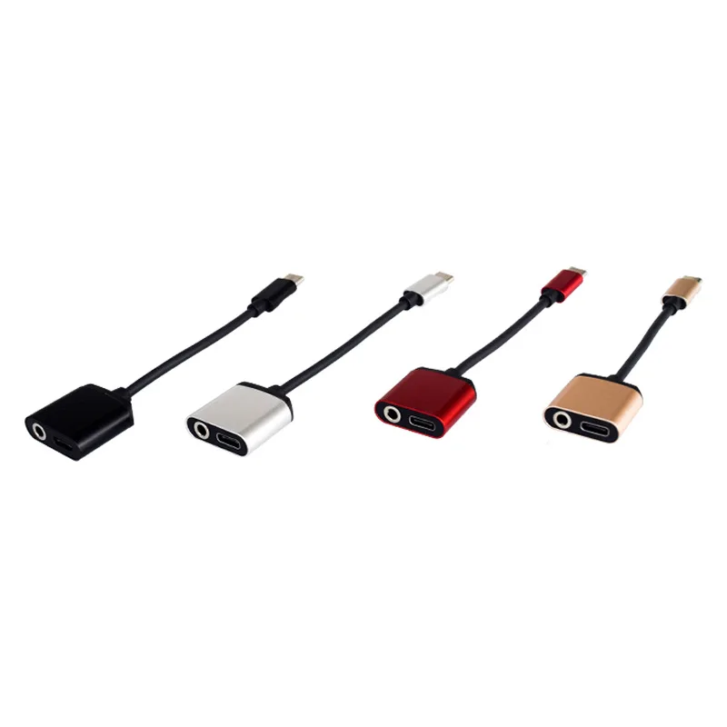 Адаптер для наушников usb type c до 3 5 мм и 2 в 1 зарядки прослушивания музыки