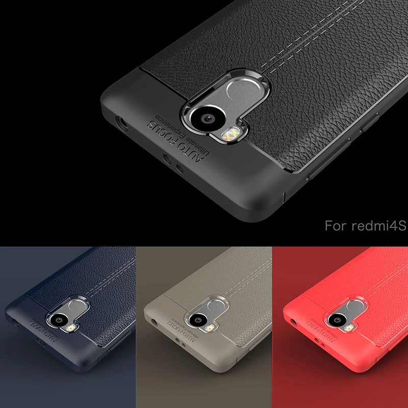 For Xiaomi Redm 4 Pro Prime Case 5.0 inch Luxury Shockproof Soft TPU Leather Phone Cases for Redmi Shell | Мобильные телефоны и