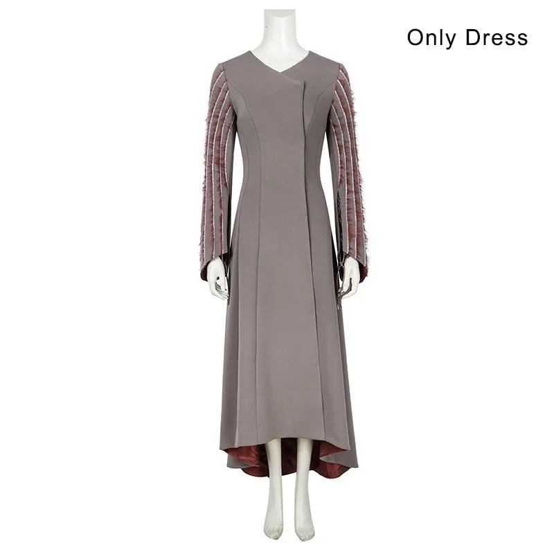 Only Dress Дейенерис Таргариен костюм Игра престолов Сезон 8 косплей для взрослых зима снег Драконий камень мех Хэллоуин только платье обувь - Цвет: Only Dress