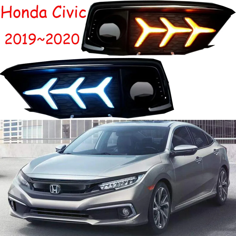 Один комплект Автомобильный бампер головной светильник для Civic Дневной 2019 2020y