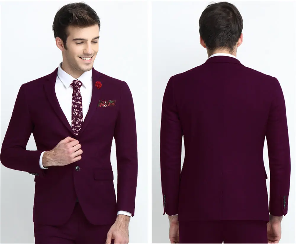 2018 г. фиолетовый мужской блейзер дизайнерский Мужской приталенный костюм куртка