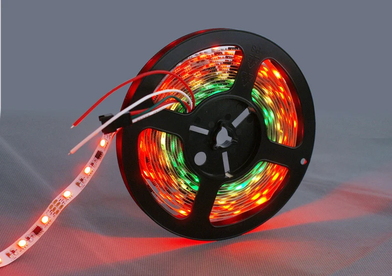 WS2811 DC12V 60 светодиодов/м Мечта Волшебная цветная светодиодная лента 5050 RGB полоса не