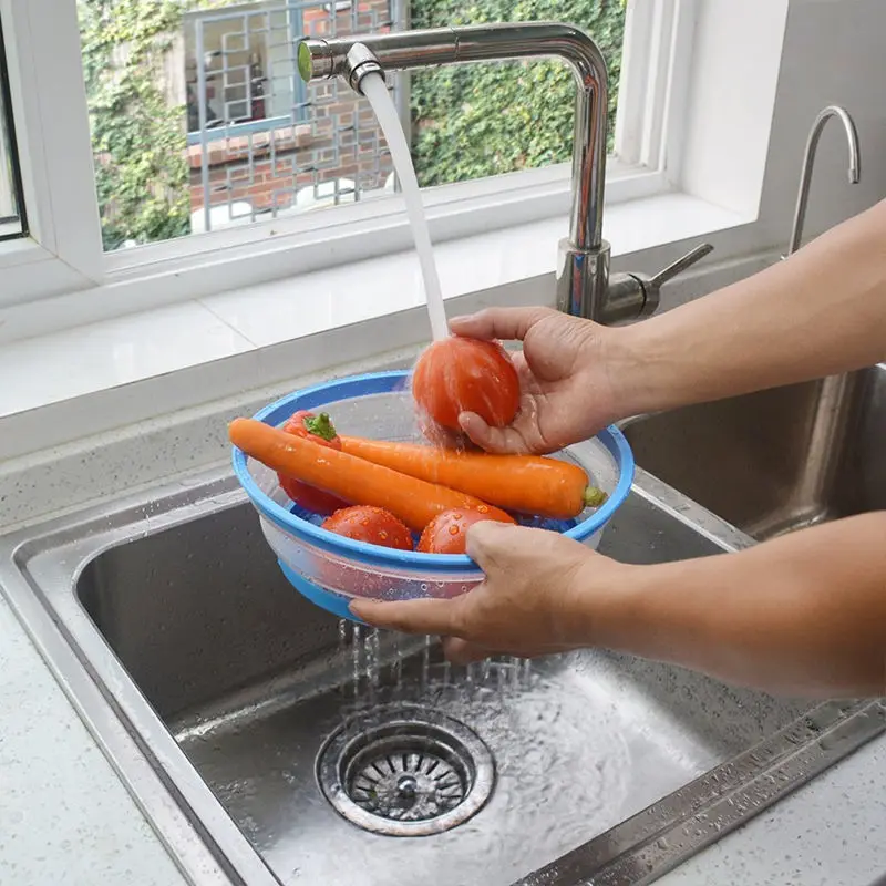 MOM'S ручной Силиконовый складной Блюдо для микроволновой печи крышка кухонный