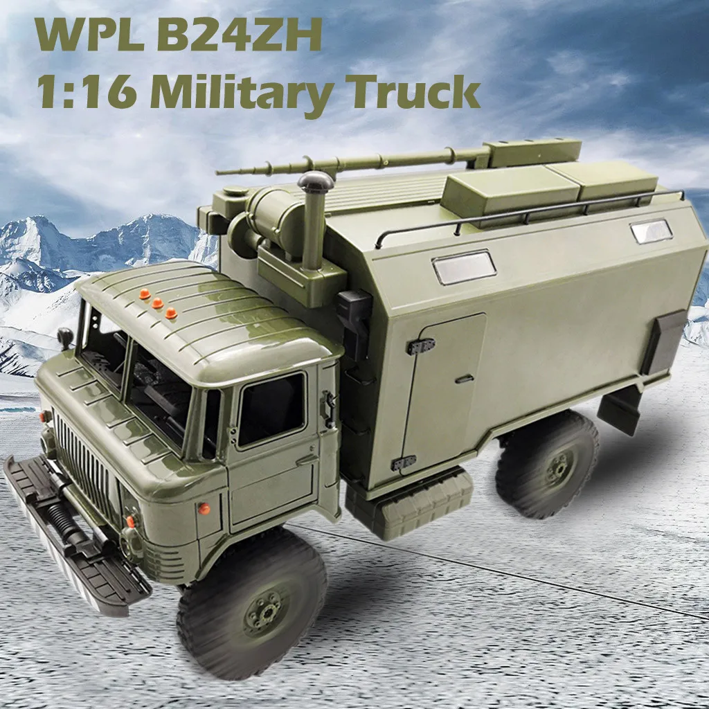 WPL B24ZH 1:16 2 4G 4WD RC автомобиль военный грузовик внедорожник рок трек RTR зеленый
