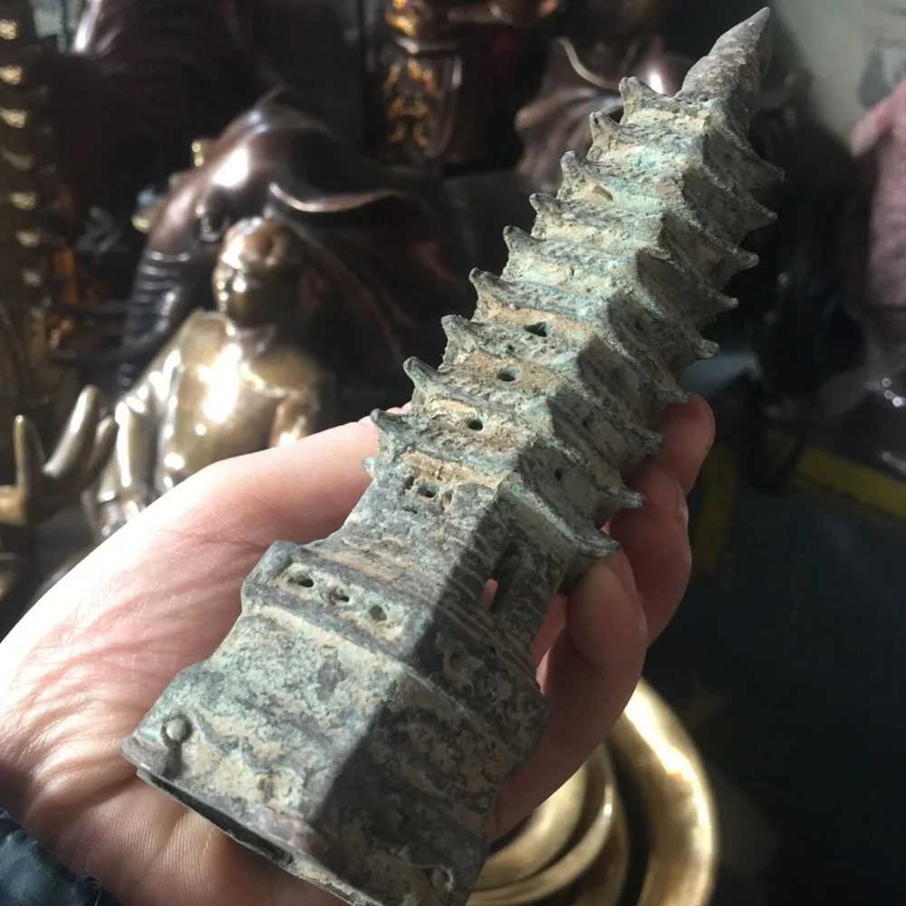 Редкая старинная буддийская из бронзы скульптура тибетские статуи бодхисаттс Скульптура