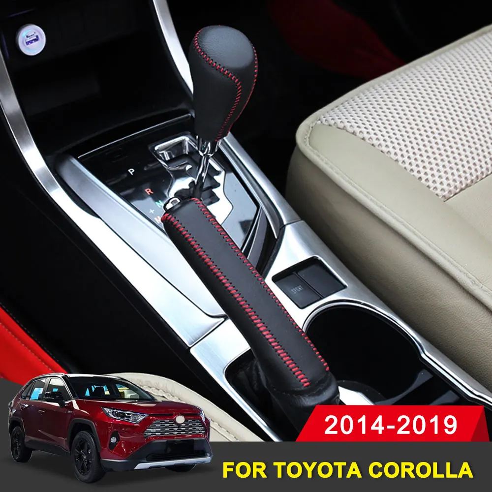 Чехол для Toyota Corolla RAV4 2014-2019 из натуральной кожи ручной работы с рычагом