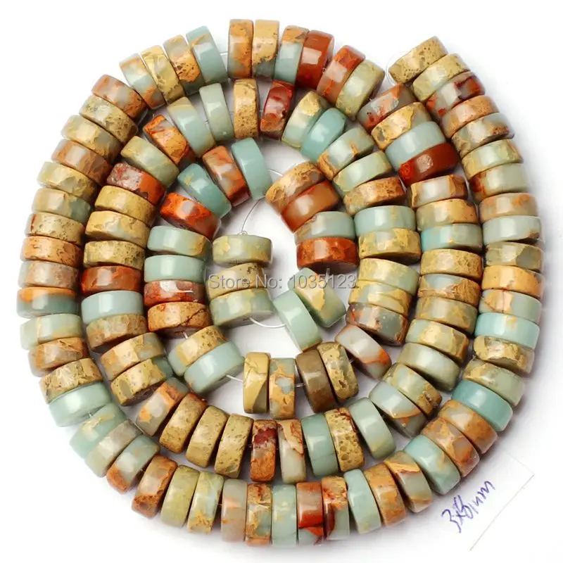 6/8/10/12mm Natural Shou Shan Stone Rondelle Shape Necklace Bracelet Jewelry Loose Beads 15 Inch 135Pcs w2255