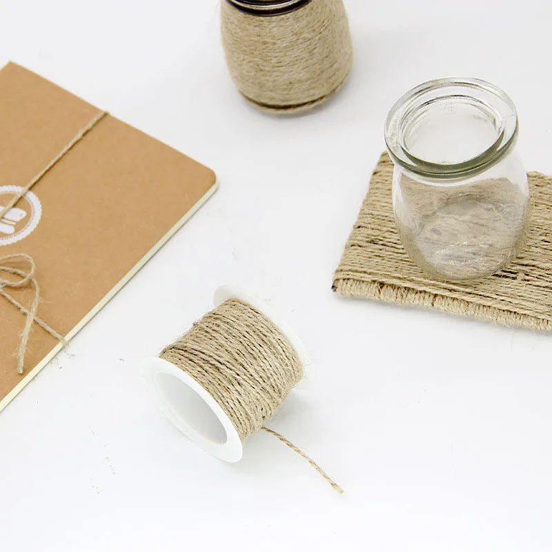 Натуральный джутовый шпагат мешочная нить флористов 10 м тканые канаты Свадебные