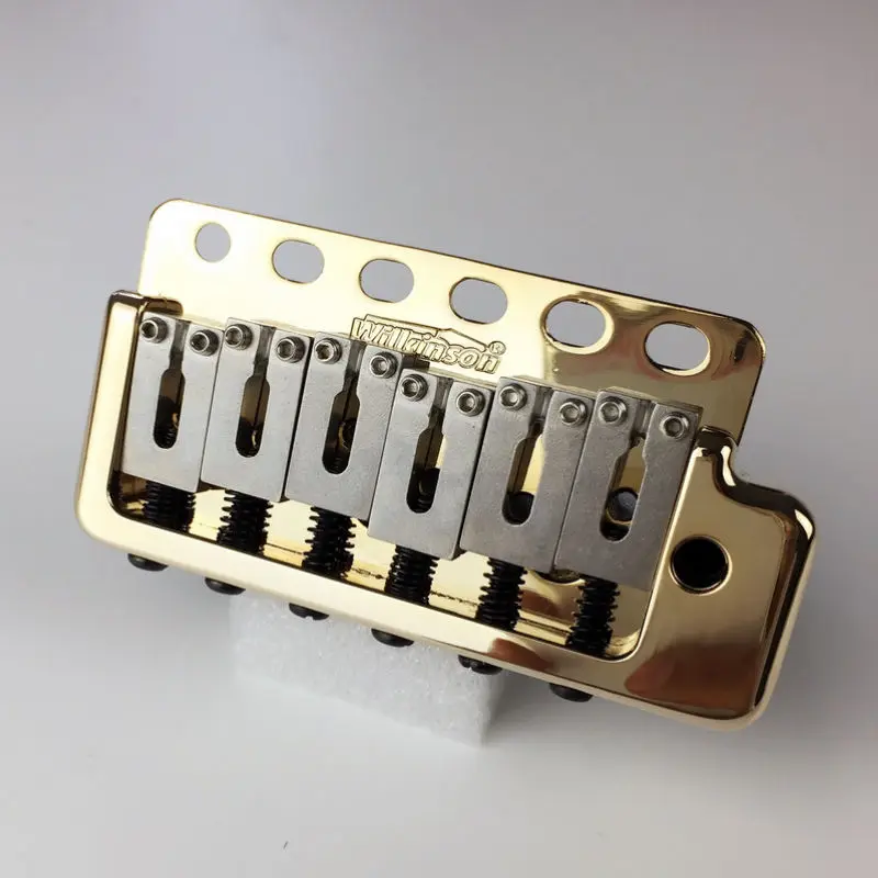 ST гитара Wilkinson Gold WVP6 тремоло мост+ седла из нержавеющей стали+ блок цинка или латунный блок
