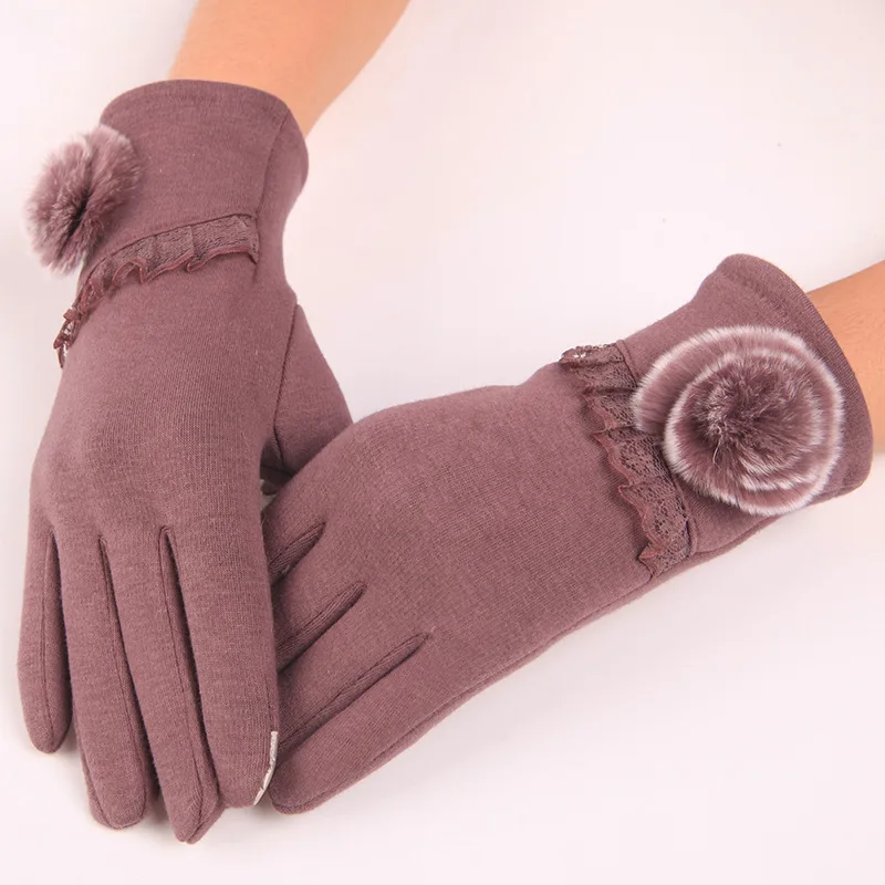 

Winter Autumn Warm Fashion Women Glove Driving Gloves Thick Solid Gloves Female Coldproof Patchwork Comfortable